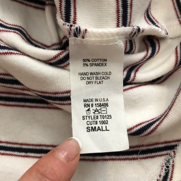 Striped shirt with front tie - Picture 4 of 5